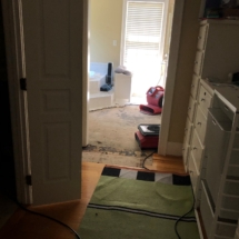 flood damaged bathroom