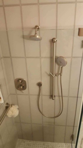 shower trim and grab bar