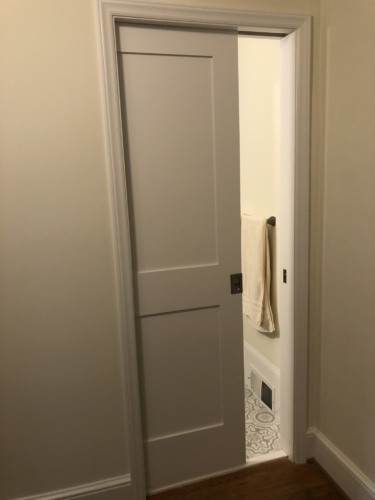 pocket door entrance