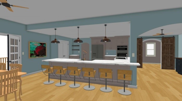 new kitchen 3D rendering