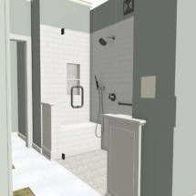 Color 3D rendering of proposed shower