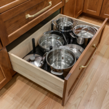 Peg-board drawer storage